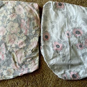 Two pottery barn fitted crib sheets